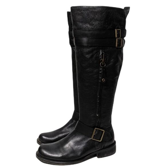 MIZ MOOZ Kellen Leather Buckle Riding Boots 6 - Picture 3 of 9